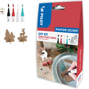 Xmas! Set 4 Pilot Pintor + 12 "Place Cards", Kit Fai da Te!