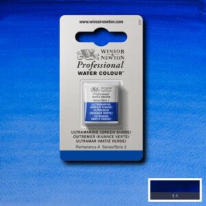 667 - Oltremare - Tonalità verde 1/2 Godet Acquerello Professional Winsor e Newton