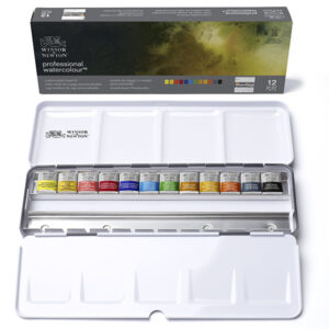 Confezione in Metallo Professional Watercolour 12 Mezzi Godet Customizable Travel Winsor e Newton