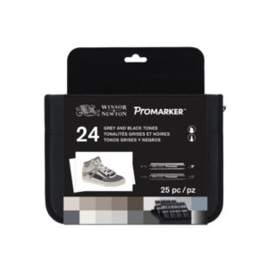 081 - Astuccio 24 Promarker Black & Grey