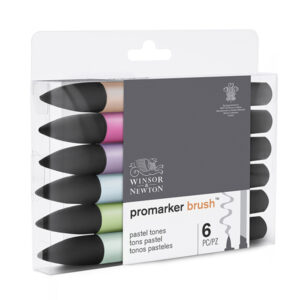 125 - 6 Promarker Brush - Toni pastello Winsor e Newton