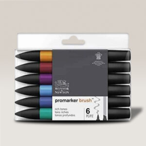 126 - 6 Promarker Brush - Toni ricchi Winsor e Newton