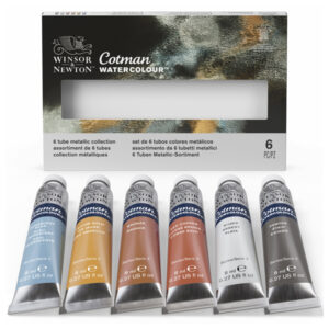 Set Cotman Acquerelli Metallizzati 6 Tubi da 8 ML Winsor e Newton