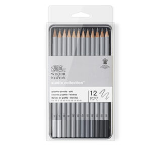 007 - Winsor e Newton Set Studio Collection, 12 Matite Grafite tenere