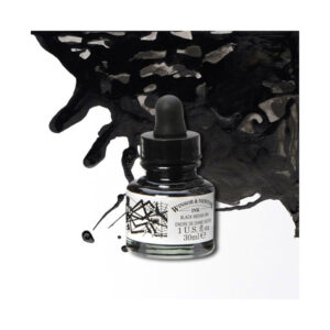 030 - Nero - Flacone 30 Inchiostro di China con contagocce Winsor e Newton