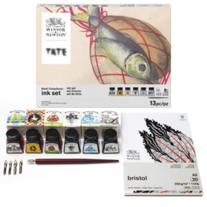 108 - "Tate Collection" Set Calligrafia 6 INK + accessori Winsor e Newton
