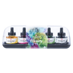 Set Primari 5 Flaconi con Pipetta Integrata da 30 ML Acquerelli Liquidi Ecoline Talens