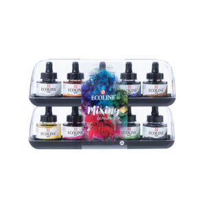 Set Mixing Colours 10 Flaconi con Pipetta Integrata da 30 ML Acquerelli Liquidi Ecoline Talens