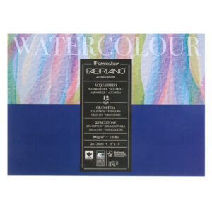 Blocco Watercolour - 26 x 36 Grana Fine, 12 Fogli, 300 gr. Fabriano