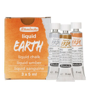 858 - Carboncino Liquido Earth Confezione 3 Tubi da 5 ML Schmincke