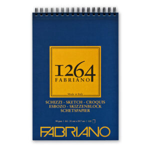 Blocco Spiralato 1264 Schizzi - LL A4, 120 Fogli, 90 gr. Fabriano