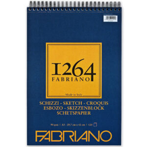 Blocco Spiralato 1264 Schizzi - LL A3, 120 Fogli, 90 gr. Fabriano