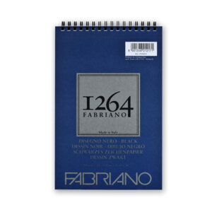 Blocco Spiralato 1264 Nero Disegno - A5, 20 Fogli, 200 gr. Fabriano