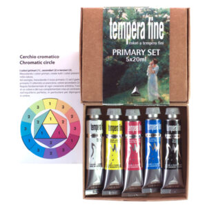 049 - Scatola Primari 5 tubetti da 20 ML Tempera Fine Maimeri