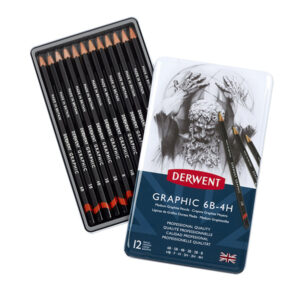 Confezione Metallo "Graphic" da 12 Matite  medium (6B-4H) - Derwent