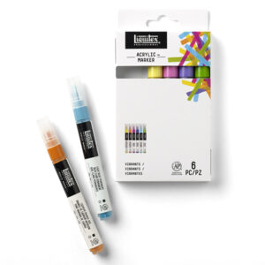Set 6 Marker Punta Fine "Colori Vivaci" Liquitex