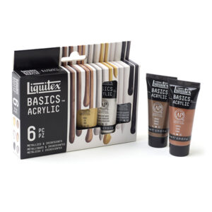 Set 6 Tubi da 22 ML Basics Acrylic "Metallici - Iridescenti" Liquitex