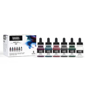 355 - Acrylic Ink! Liquitex Colori Tenui + Bianco 6 x 30 ML