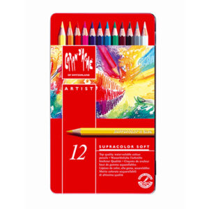 312 - Confezione Metallo 12 Colori Matita Acquerellabile Supracolor Caran d'Ache