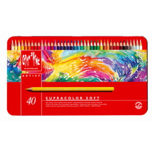 340 - Confezione Metallo 40 Colori Matita Acquerellabile Supracolor Caran d'Ache