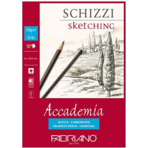Blocco Accademia Sketching - A4, 21 x 29,7 Grana Naturale, 50 Fogli, 120 gr. Fabriano