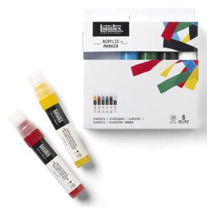 Set 6 Marker Punta Larga Colori Classici Liquitex