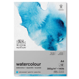 Blocco Watercolor Collato 1 Lato, A4, 12 Fogli  300 gr Winsor e Newton