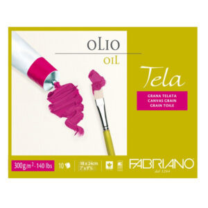 Blocco Tela - 18 x 24 Superficie Telata 10 Fogli, 300 gr. Fabriano