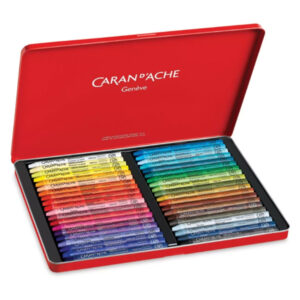 Confezione Metallo 40 Pz Pastelli Neocolor II Caran d'Ache