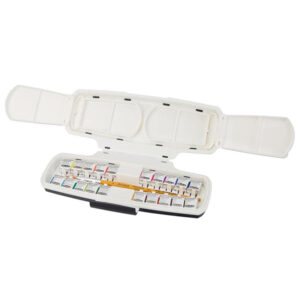 Cassetta in Plastica Set Akademie Aquarell 20 Mezzi Godet + Pennello Schmincke