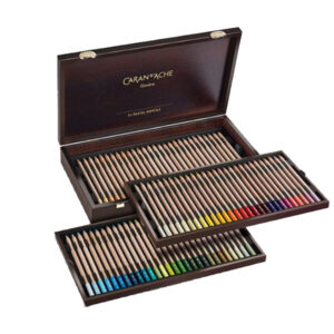 Cassetta in Legno 84 Colori Pastel Pencil Carand'Ache