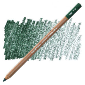 718 - Verde Ftalo Medio Matita Gessosa Pastel Pencil Caran d'Ache