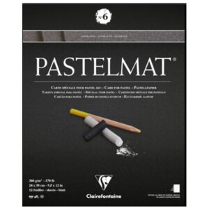 Blocco Pastelmat n° 6 - 18 x 24 cm, Fogli 12, 360 gr antracite Clairefontaine