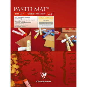 Blocco Pastelmat n° 1 - 18 x 24 cm, Fogli 12, 360 gr (mais, ranuncolo, grigio, g chiaro) Clairefontaine