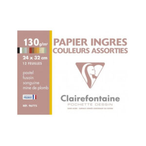 Blocco Ingres Pastel - 24 x 32 cm, Fogli 12, 130 gr - colori assortiti Clairefontaine