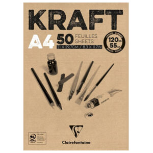 Blocco Kraft  Avana, A4, Fogli 50, 120 gr Clairefontaine
