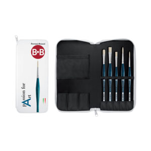 Set Passion for Art - 5 Pennelli sintetico Off-white Borciani e Bonazzi