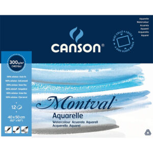 Blocco Montval 40 x 50 cm, Grana Fine, 12 Fogli Canson