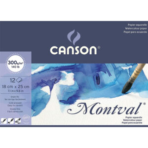 Blocco Montval 18 x 25cm, Grana Fine, 12 Fogli Canson