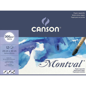 Blocco Montval 24 x 32cm, Grana Fine, 12 Fogli Canson