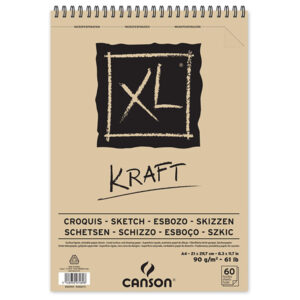 Album Spiralato Kraft XL  21 x 29,7 cm, 90 gr, 60 Fogli Canson