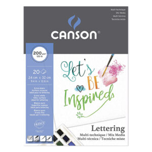 Blocco Marker Lettering 24 x 32cm, 180gr, 20 Fogli Canson