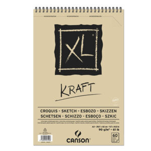 Album Spiralato Kraft XL 29,7 x 42 cm, 90 gr, SpiraLato, 60 Fogli Canson
