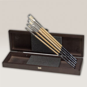 Set 5 Pennelli Confezione Legno Chuneo Da Vinci