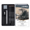 Confezione Metallo Charcoal Set 12 Pz. Lyra