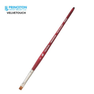 Pennello Serie P3950 Velvetouch Sintetico Blender Quadrato, Manico corto N. 6 - Princeton