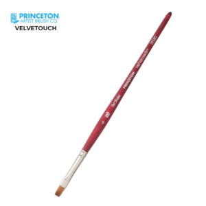 Pennello Serie P3950 Velvetouch Sintetico Piatto Medio, Manico corto N. 4 - Princeton