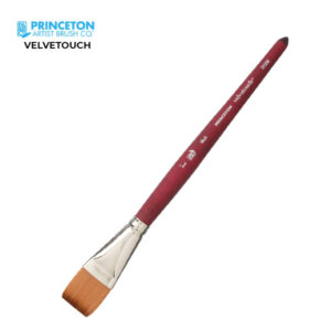 Pennello Serie P3950 Velvetouch Sintetico Piatto Lavis, Manico corto N. 1'' - Princeton