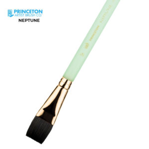 Pennello Neptune Serie 4750 Sintetico Piatto Lavis, Manico corto N. 1/4'' - Princeton