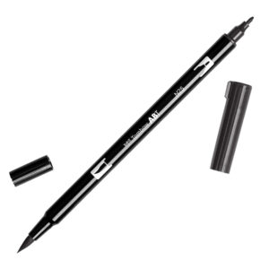 025 - lamp black - Pennarelli Dual Brush Tombow ABT
